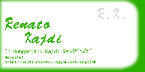 renato kajdi business card